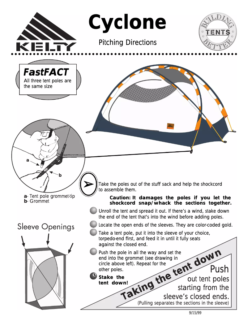 Page 1 de la notice Manuel utilisateur Kelty Cyclone 2
