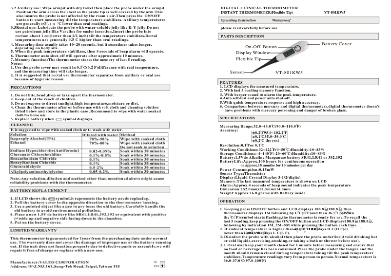 Image de la première page du manuel de l'appareil 15.2012