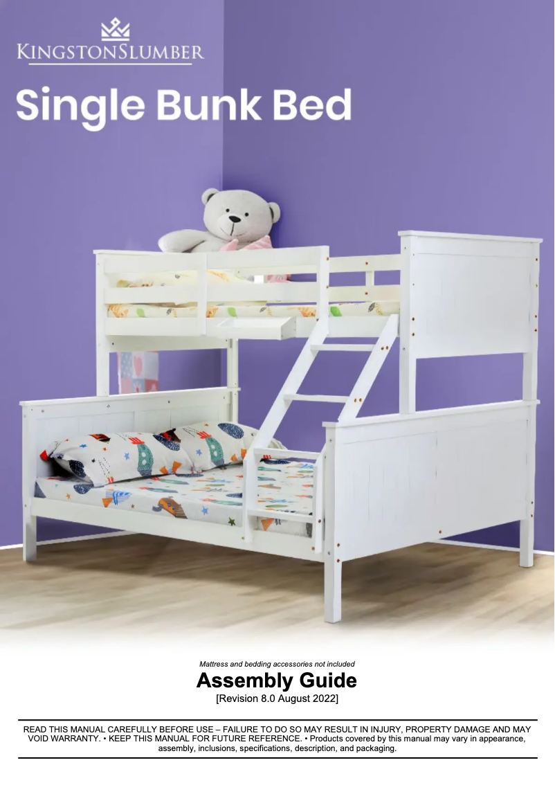 Page n°1 - Manuel utilisateur Kingston Slumber FURBBDKNGA15W