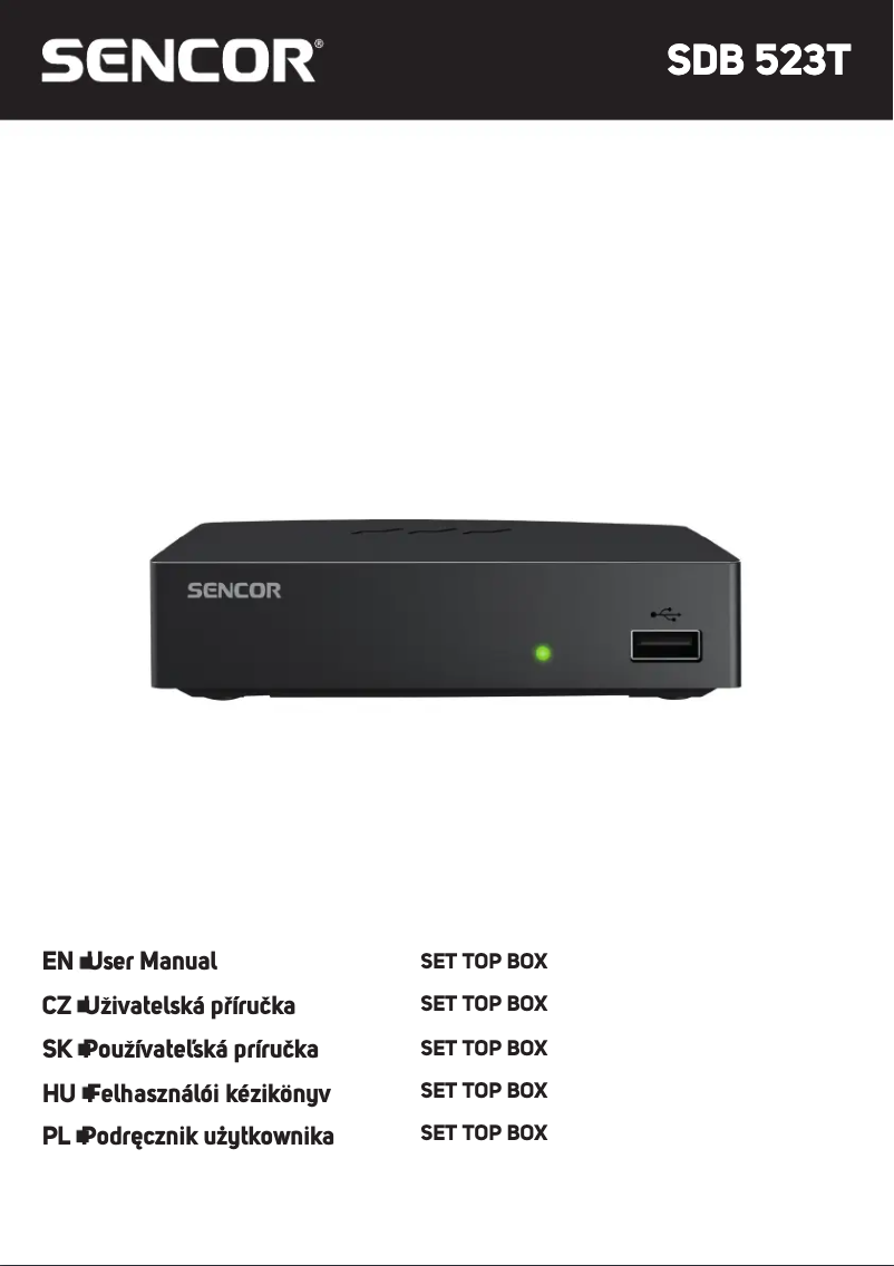 Page n°1 - Manuel utilisateur Sencor SDB 523T