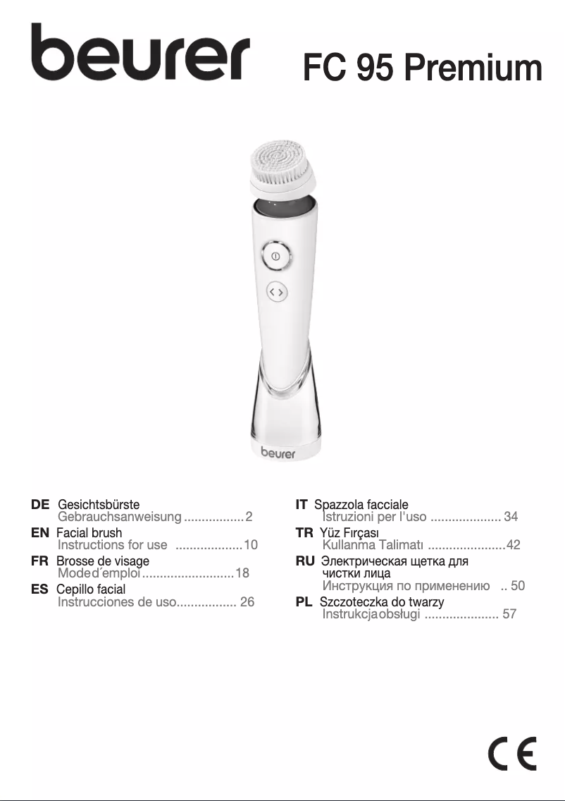 Page 1 de la notice Manuel d'utilisation et d'entretien Beurer FC 95 Premium