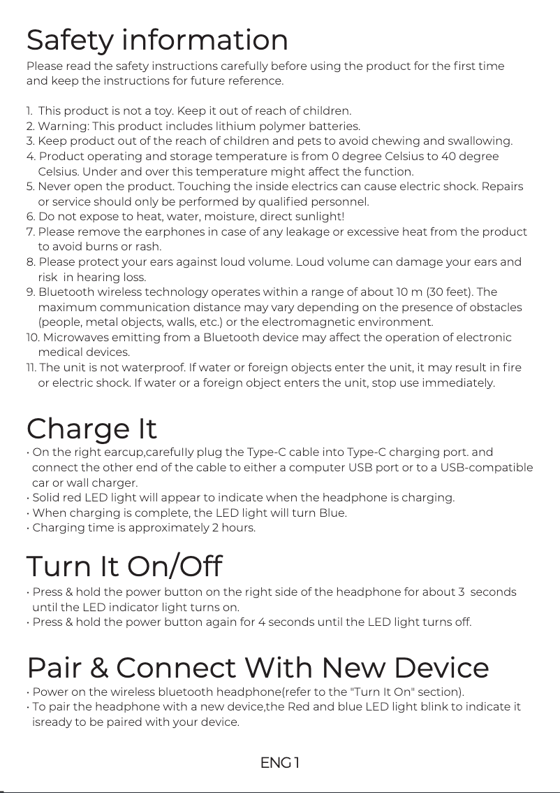 Page 1 de la notice Manuel utilisateur Denver BTN-210