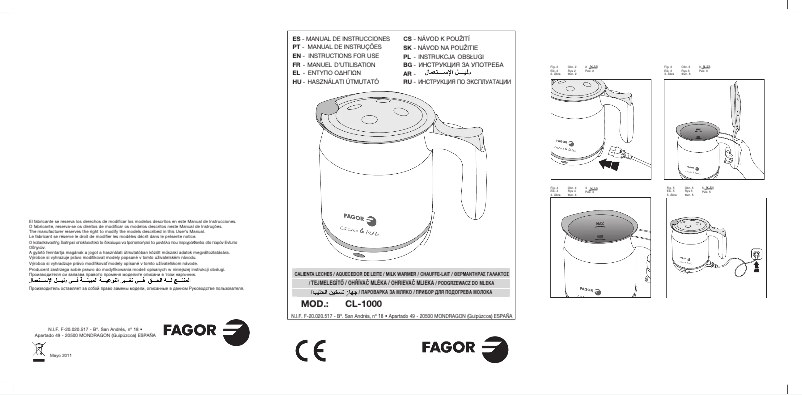 Image de la première page du manuel de l'appareil CL-1000
