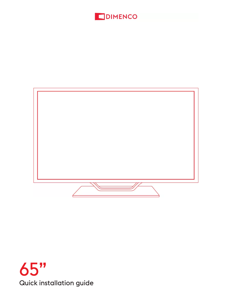 Página 1 del manual Manual de usuario Dimenco DM654MAS