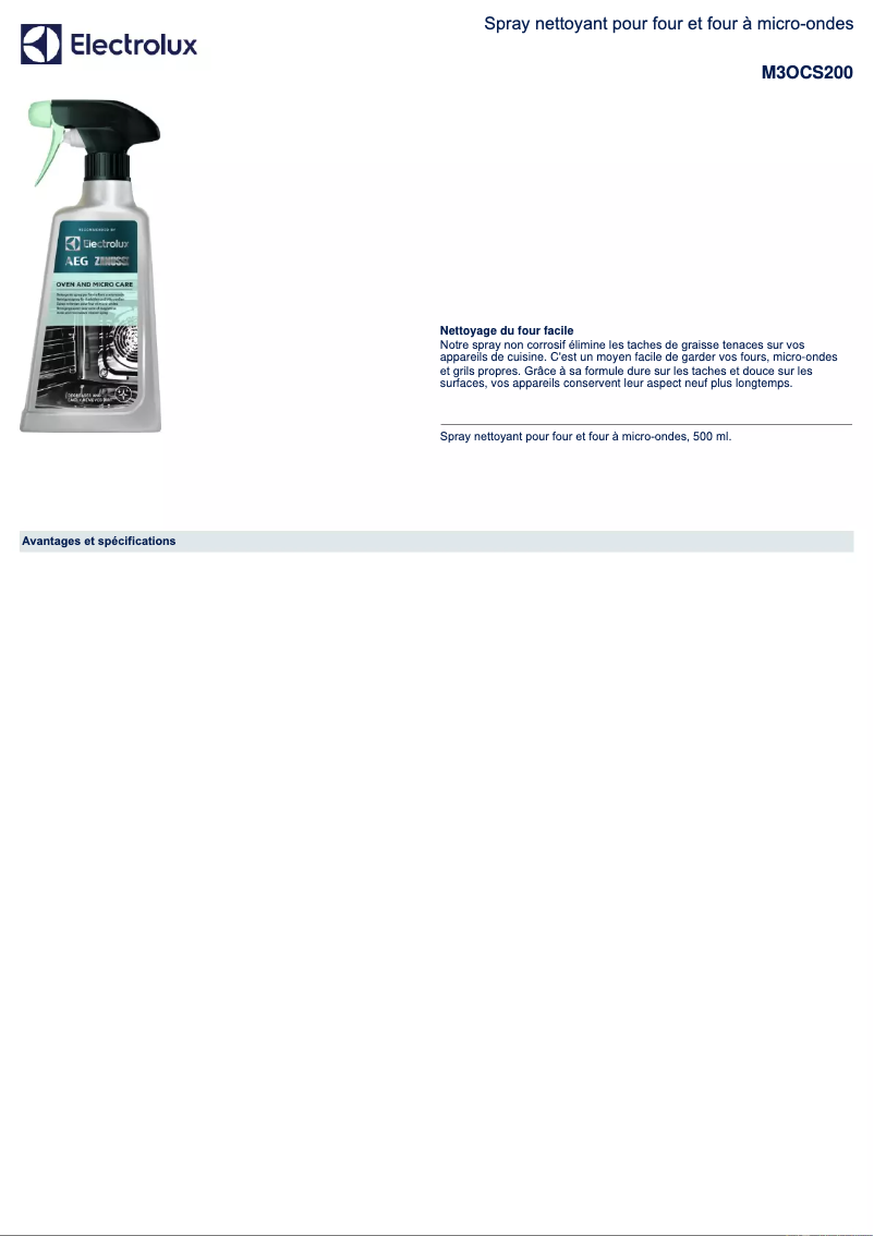 Image de la première page du manuel de l'appareil M3OCS200