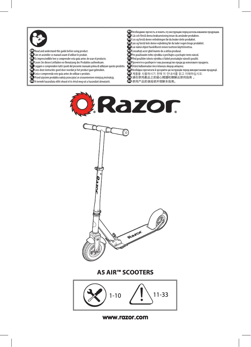 Page n°1 - Manuel utilisateur Razor A5 Air