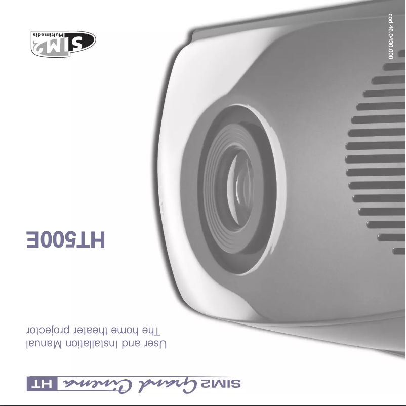 Page n°1 - Manuel utilisateur Sim2 HT500E