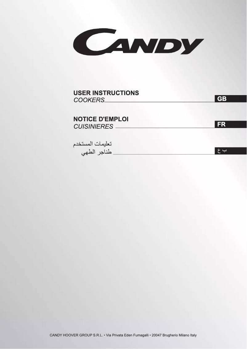 Página 1 del manual Manual de usuario Candy CCG9102CKD