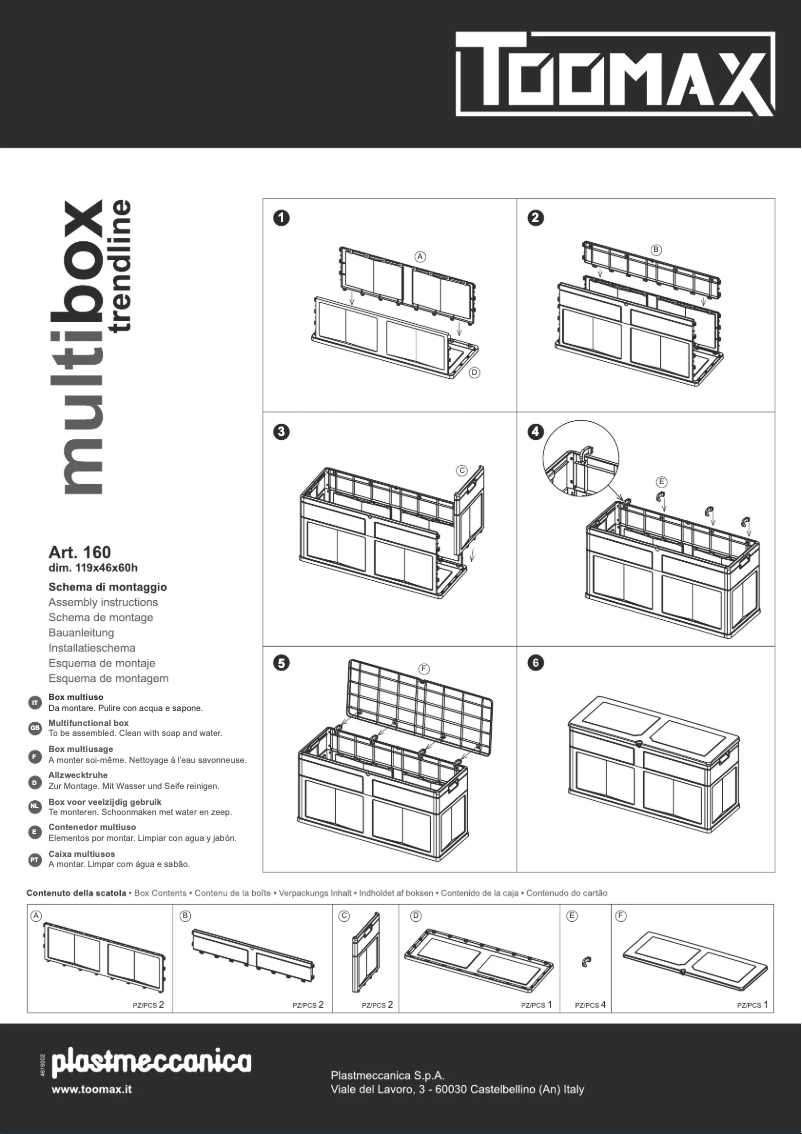 Page n°1 - Manuel utilisateur Toomax ART.160