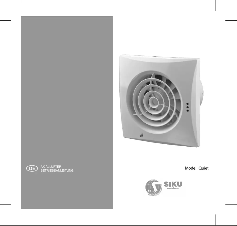 Page n°1 - Manuel utilisateur Siku 100 Quiet TP