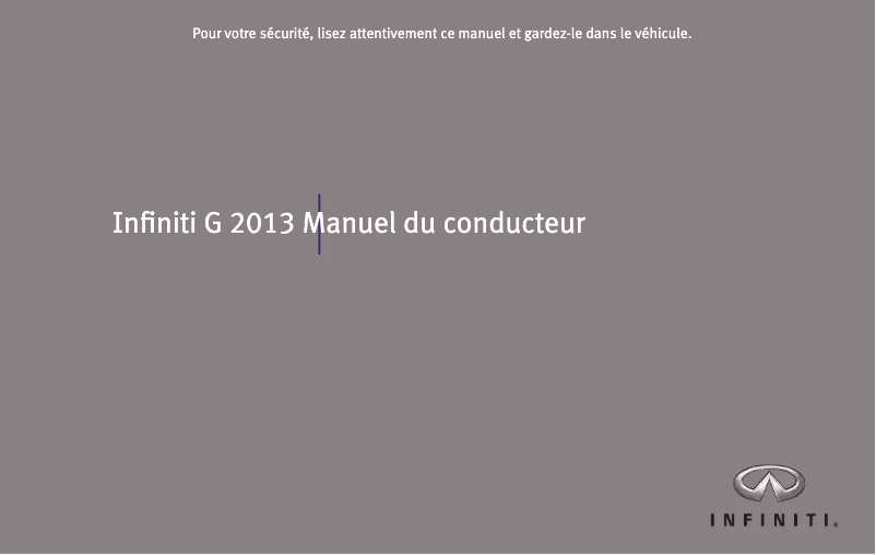 Image de la première page du manuel de l'appareil G Sedan (2013)