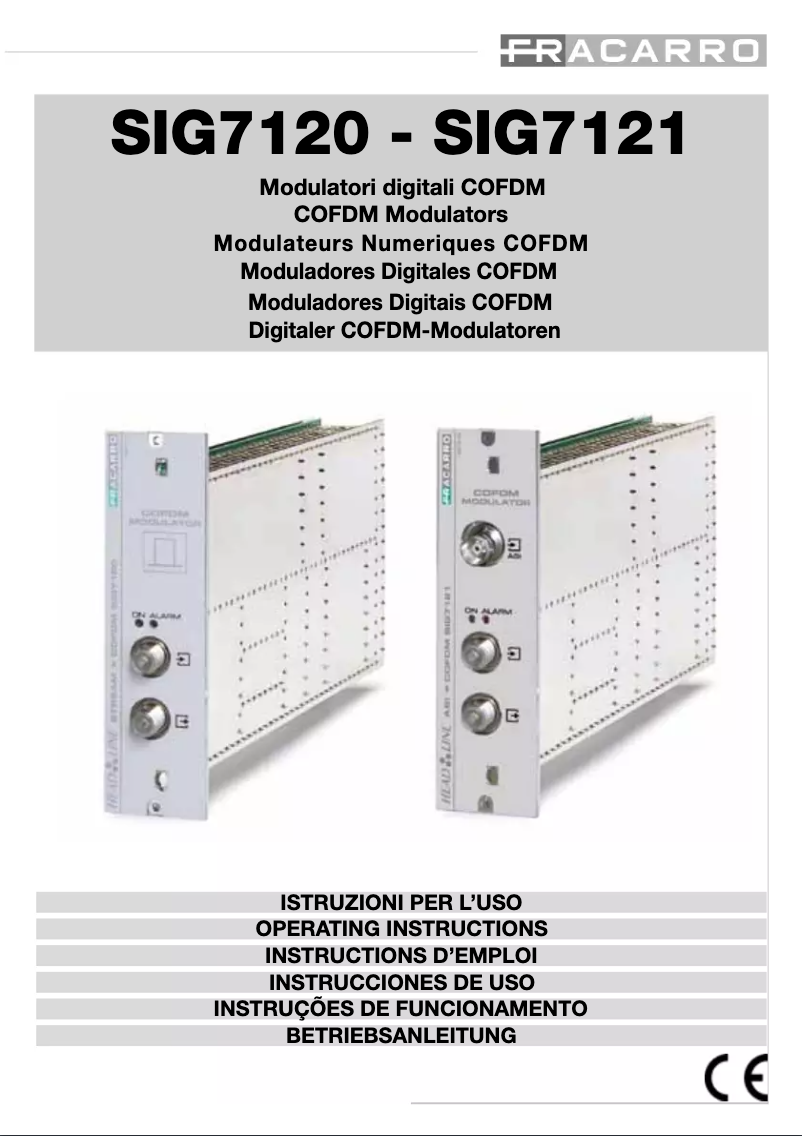Página 1 del manual Manual de usuario Fracarro SIG7121