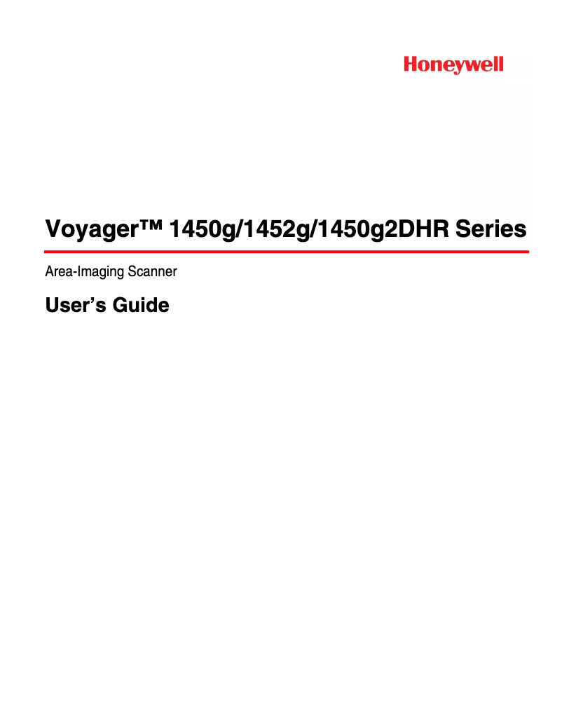 Image de la première page du manuel de l'appareil Voyager 1452g