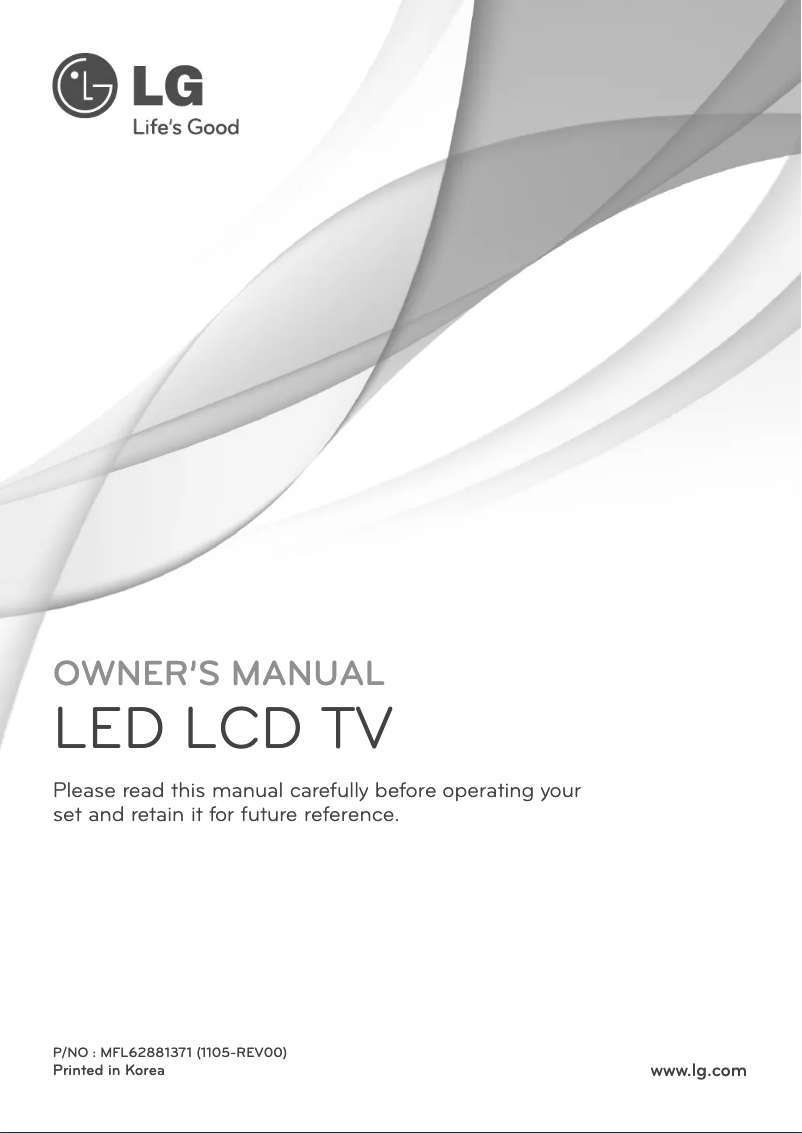 Page n°1 - Manuel utilisateur LG 22LV2520