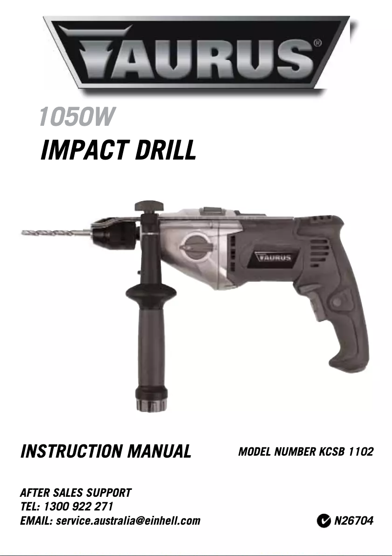 Page n°1 - Manuel utilisateur Taurus KCSB 1102