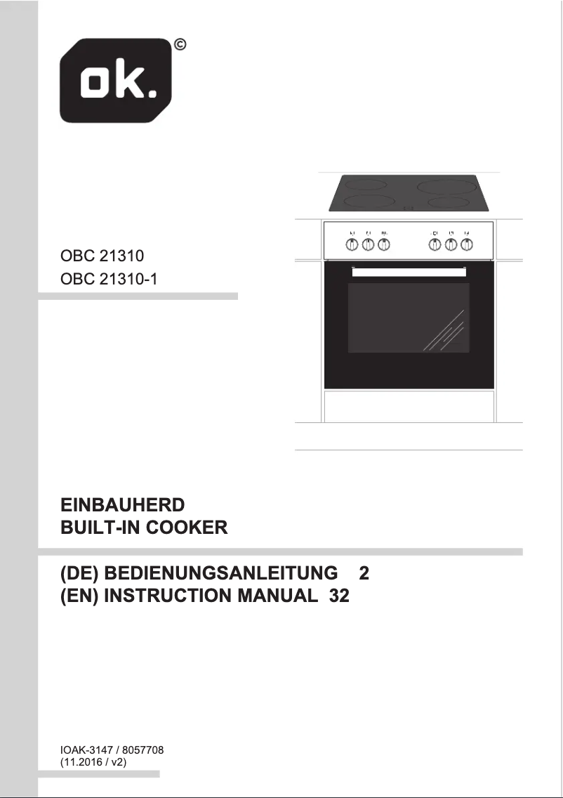 Page n°1 - Manuel utilisateur OK OBC 21310-1