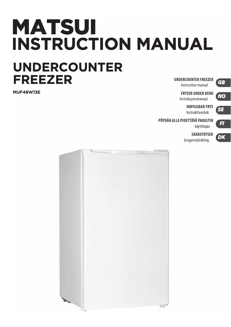 Image de la première page du manuel de l'appareil MUF48W13E