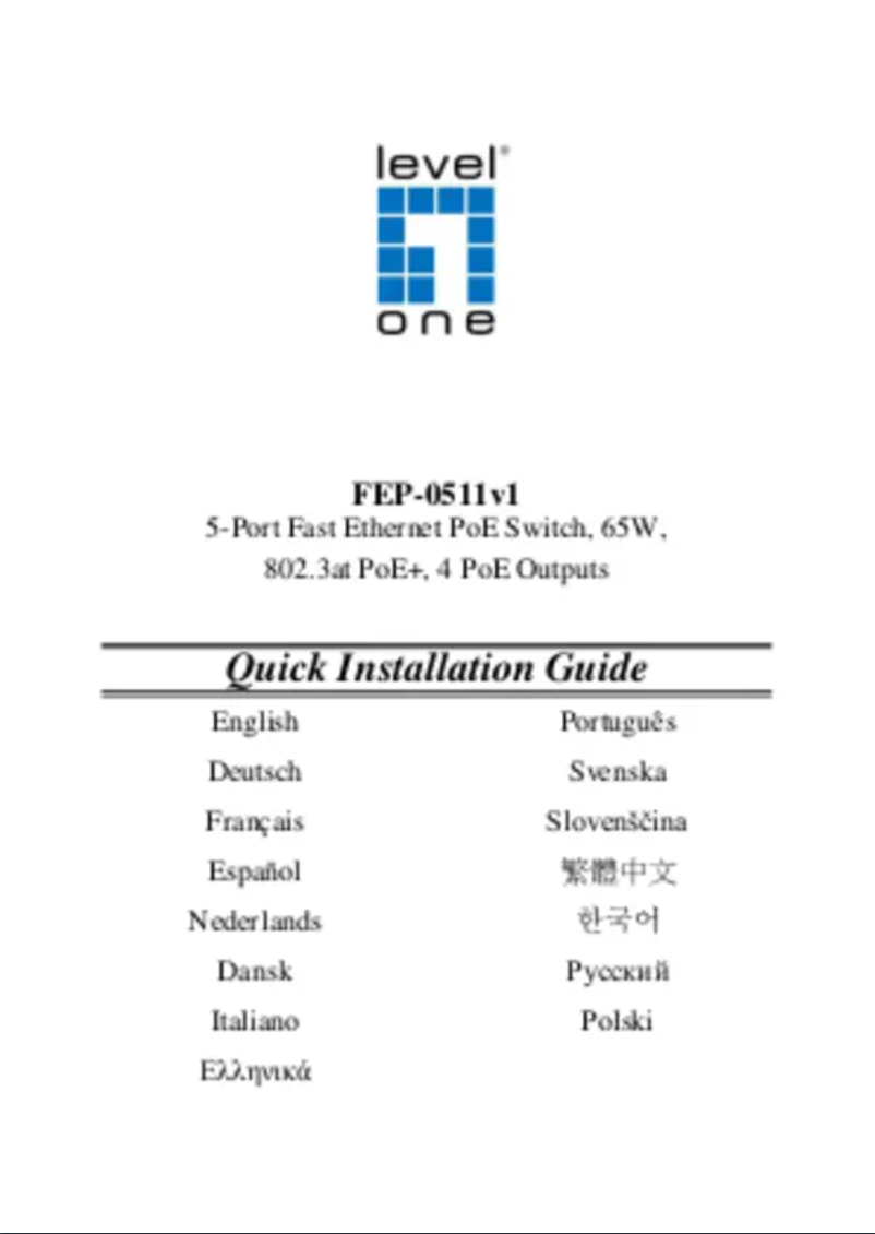 Page n°1 - Manuel utilisateur LevelOne FEP-0511