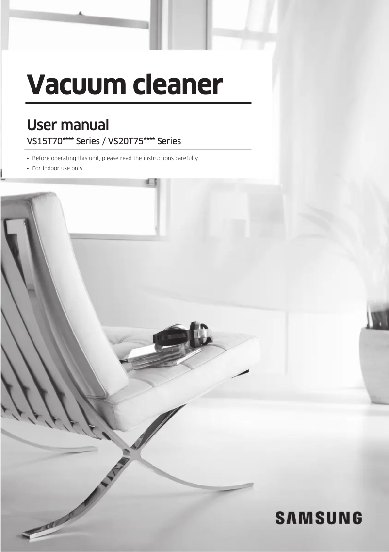 Página 1 del manual Manual de usuario Samsung VS20T7538T5