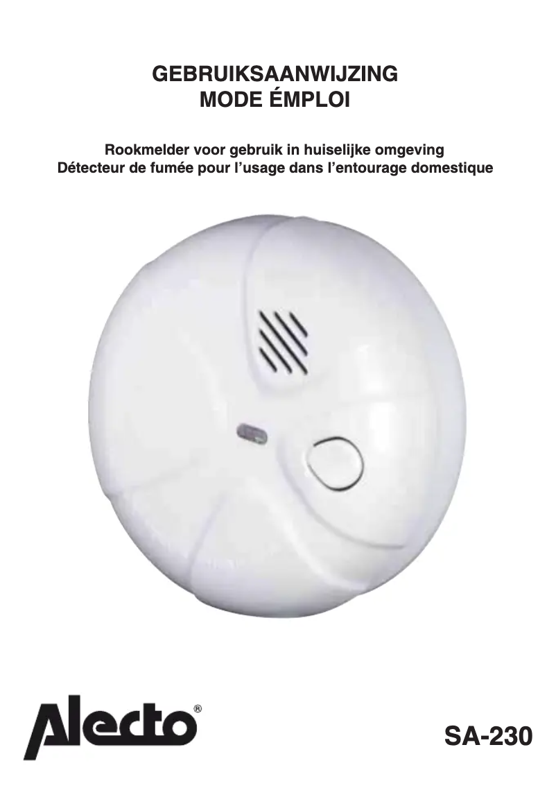 Image de la première page du manuel de l'appareil SA-230