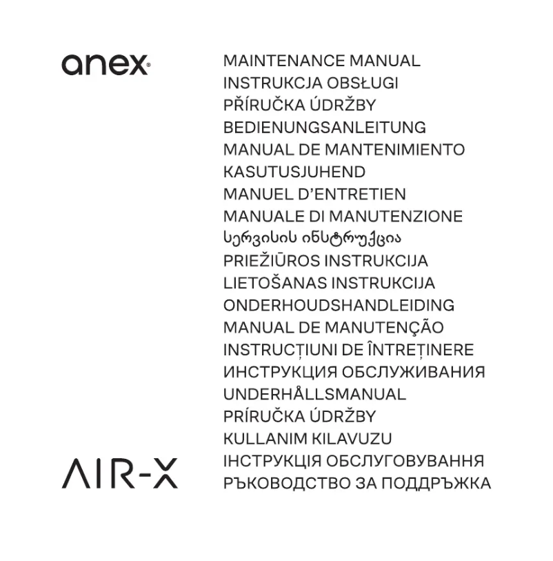 Image de la première page du manuel de l'appareil Air-X