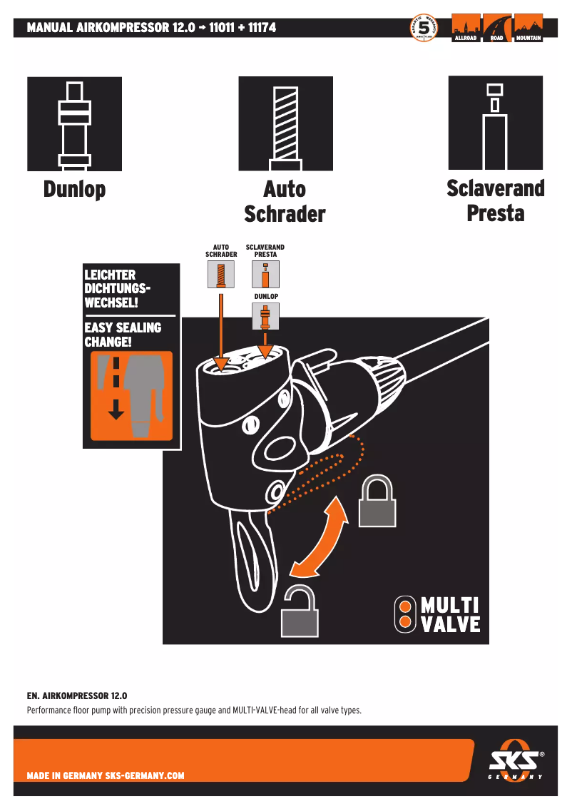 Image de la première page du manuel de l'appareil AIRKOMPRESSOR 12.0