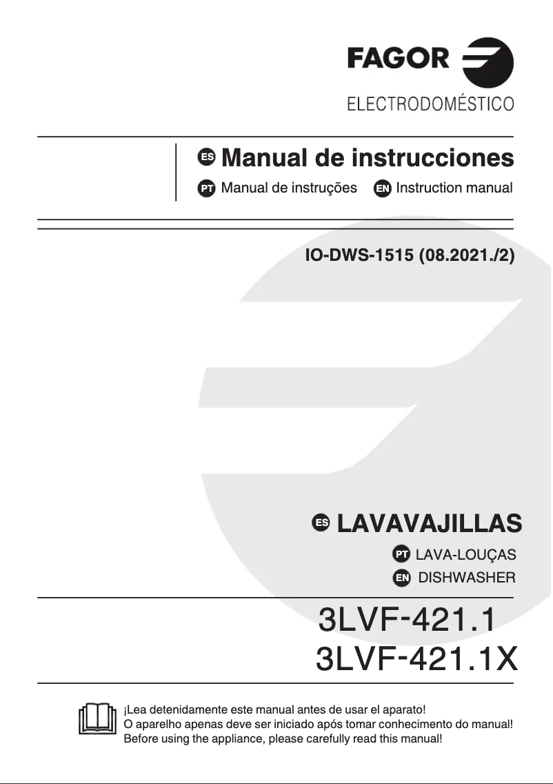Page 1 of the manual User Manual Fagor 3LVF-421.1X