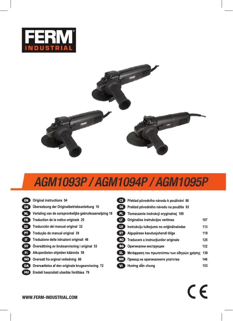 Page 1 de la notice Manuel utilisateur Ferm AGM1093P