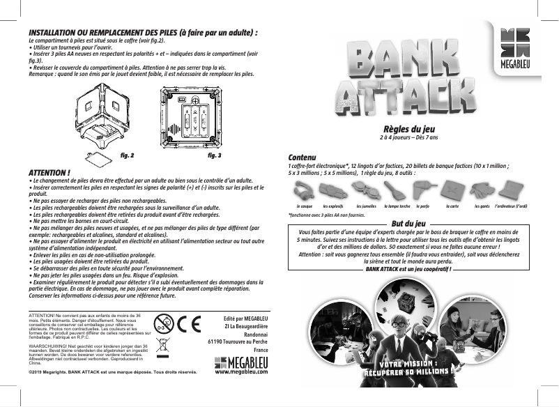 Page n°1 - Manuel utilisateur MEGABLEU Bank Attack