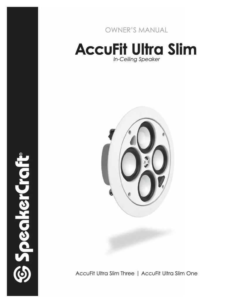 Page 1 de la notice Manuel utilisateur SpeakerCraft AccuFit Ultra Slim One ASM66431