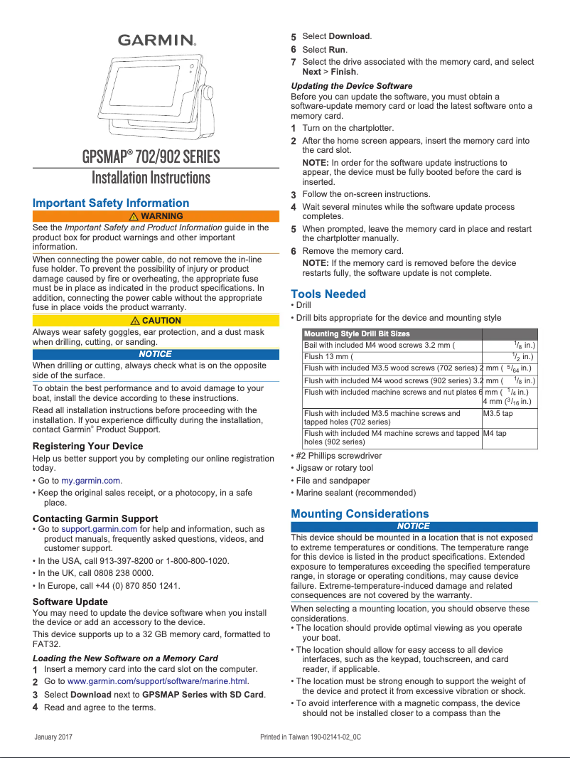 Page n°1 - Manuel utilisateur Garmin GPSMAP 902