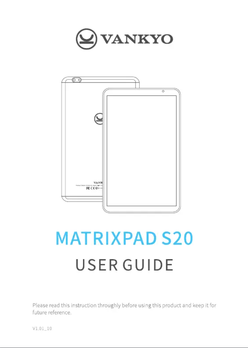 Image de la première page du manuel de l'appareil MatrixPad S20