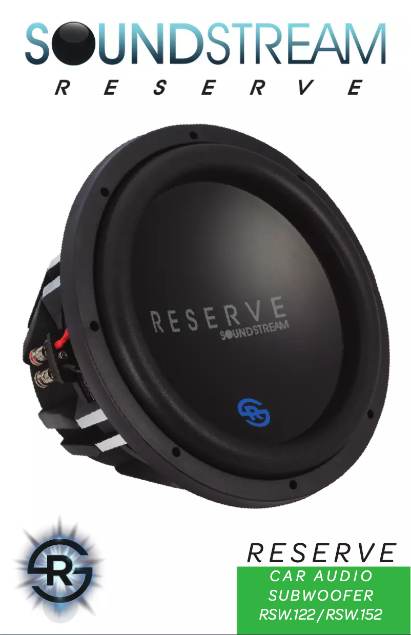 Page 1 de la notice Manuel utilisateur Soundstream Reserve RSW-152
