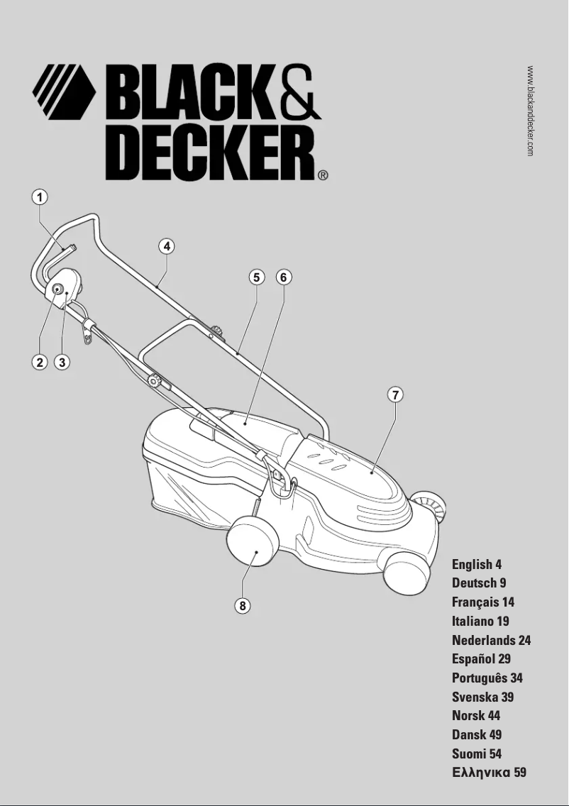 Page n°1 - Manuel utilisateur Black & Decker GR369LM