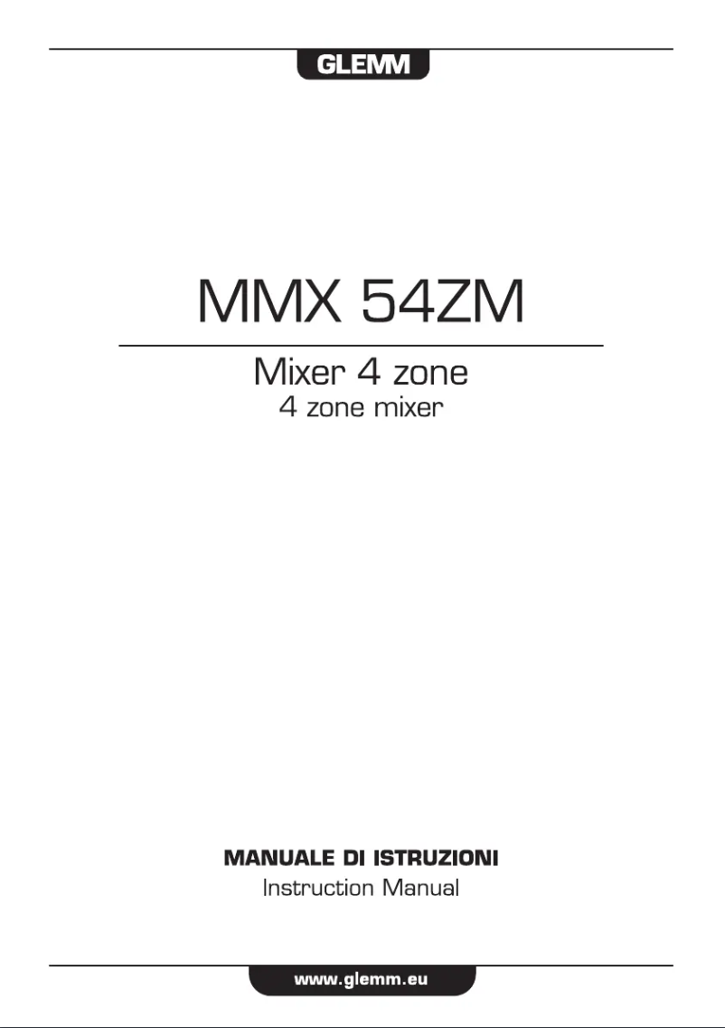First page image of the manual for MMX 54ZM