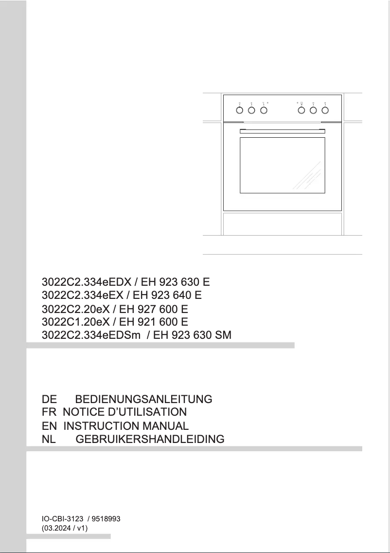 Image de la première page du manuel de l'appareil EH 927 600 E