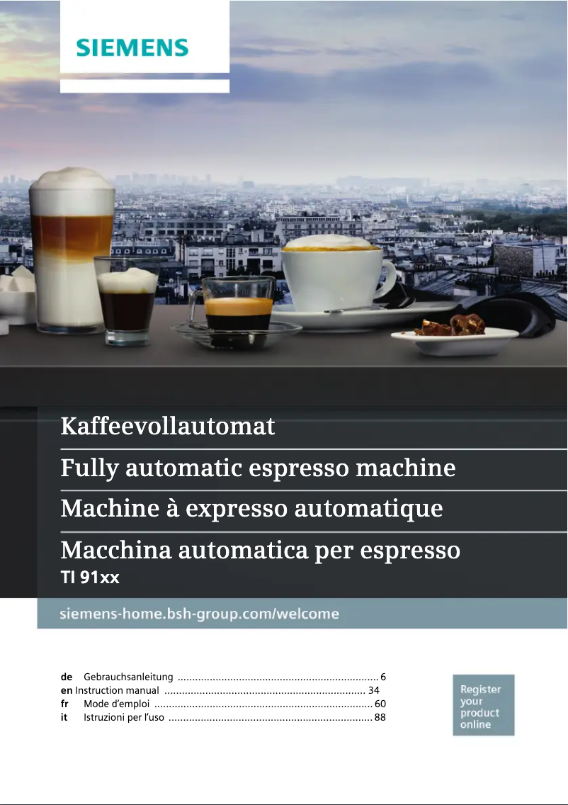 Image de la première page du manuel de l'appareil TI903209RW
