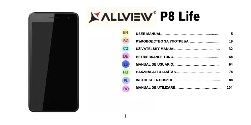 Page n°1 - Manuel utilisateur Allview P8 Life