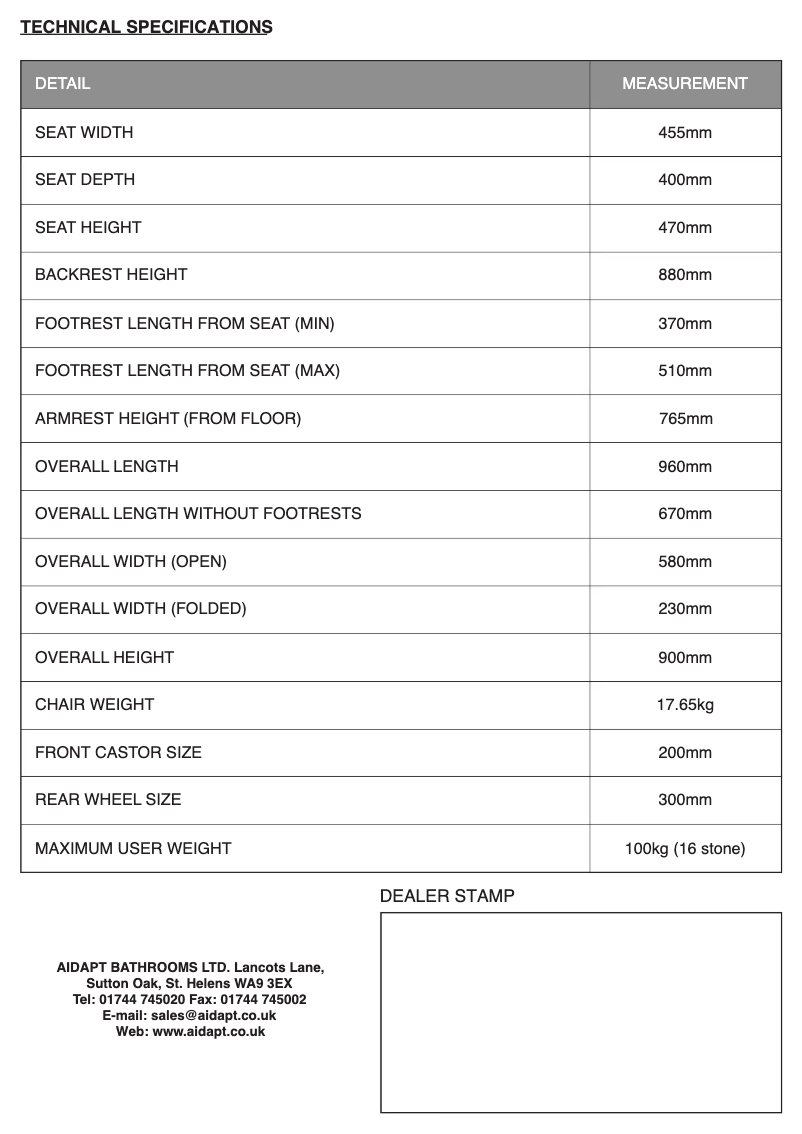 Page 1 de la notice Manuel utilisateur Aidapt VA115