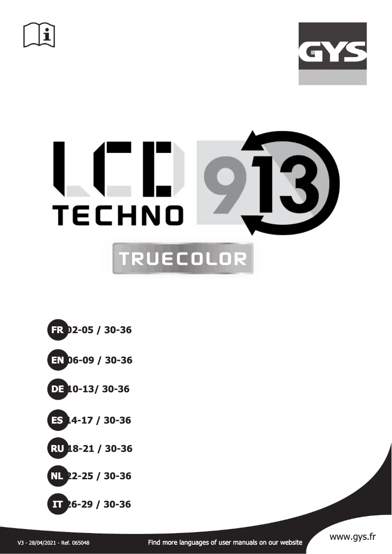 Image de la première page du manuel de l'appareil Techno 9/13