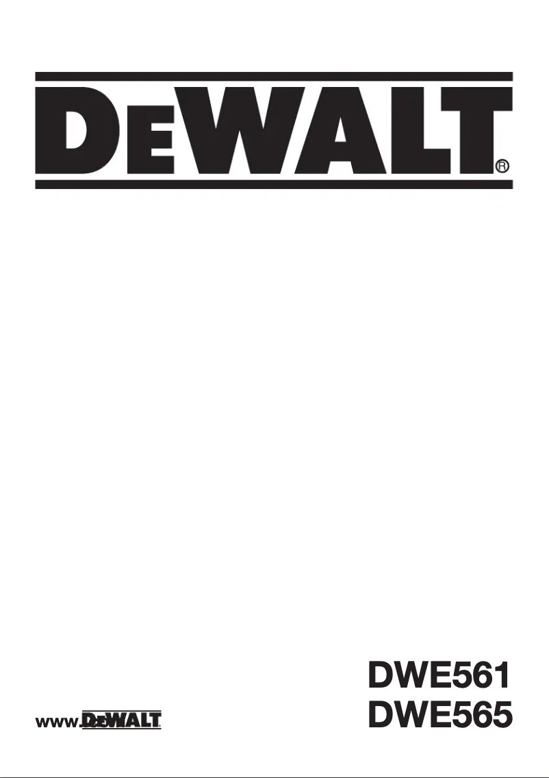 Page n°1 - Manuel utilisateur DeWalt DWE565