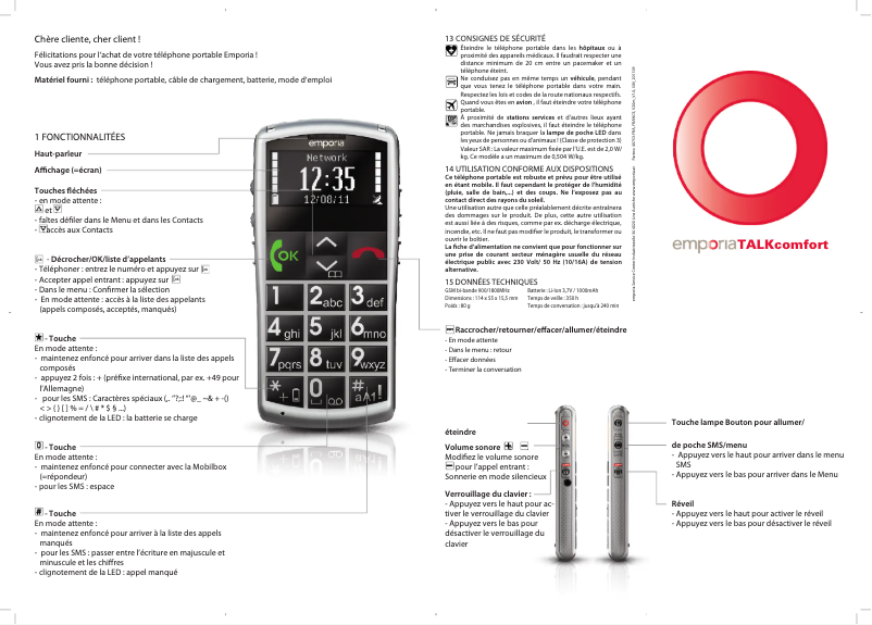 Page 1 de la notice Manuel utilisateur Emporia TALKcomfort