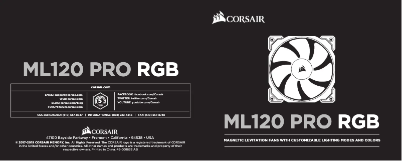 Página 1 del manual Manual de usuario Corsair ML120
