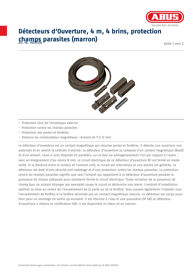 Image de la première page du manuel de l'appareil MK1310B