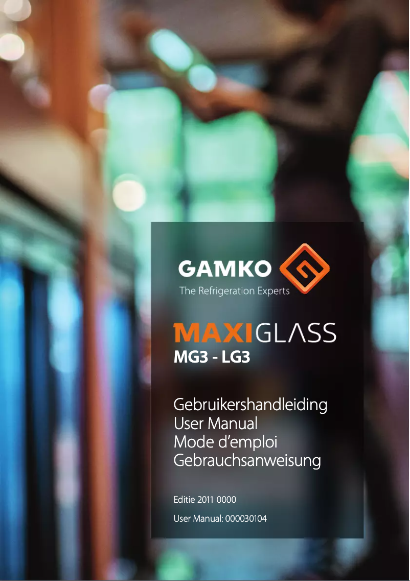 Page 1 de la notice Manuel utilisateur Gamko Maxiglass MG3/150LG