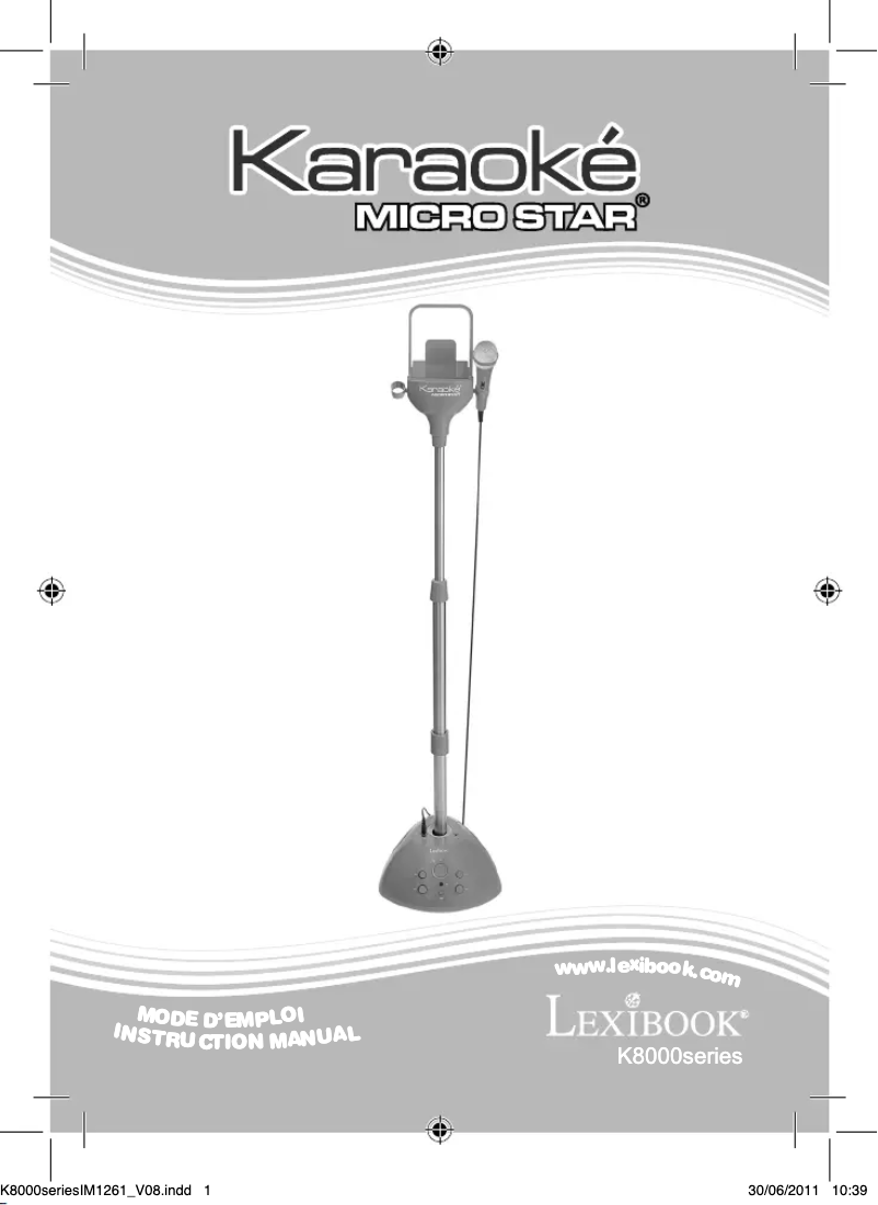 Image de la première page du manuel de l'appareil K8000