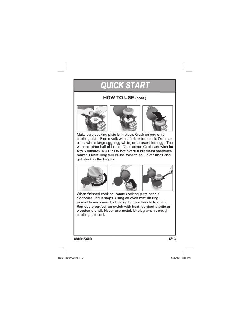 Página 1 del manual Guía de inicio rápido Hamilton Beach 25477