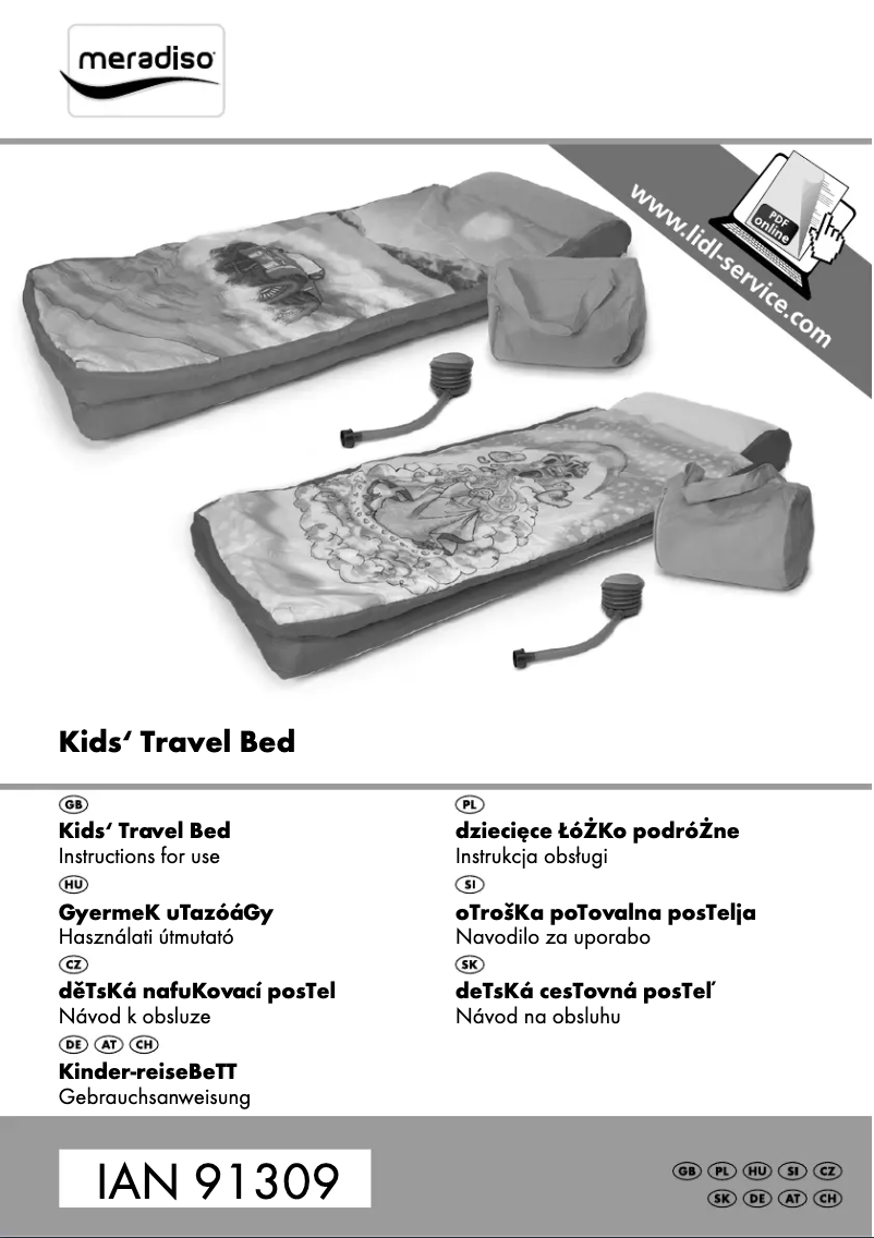 Page 1 de la notice Manuel utilisateur Meradiso IAN 91309