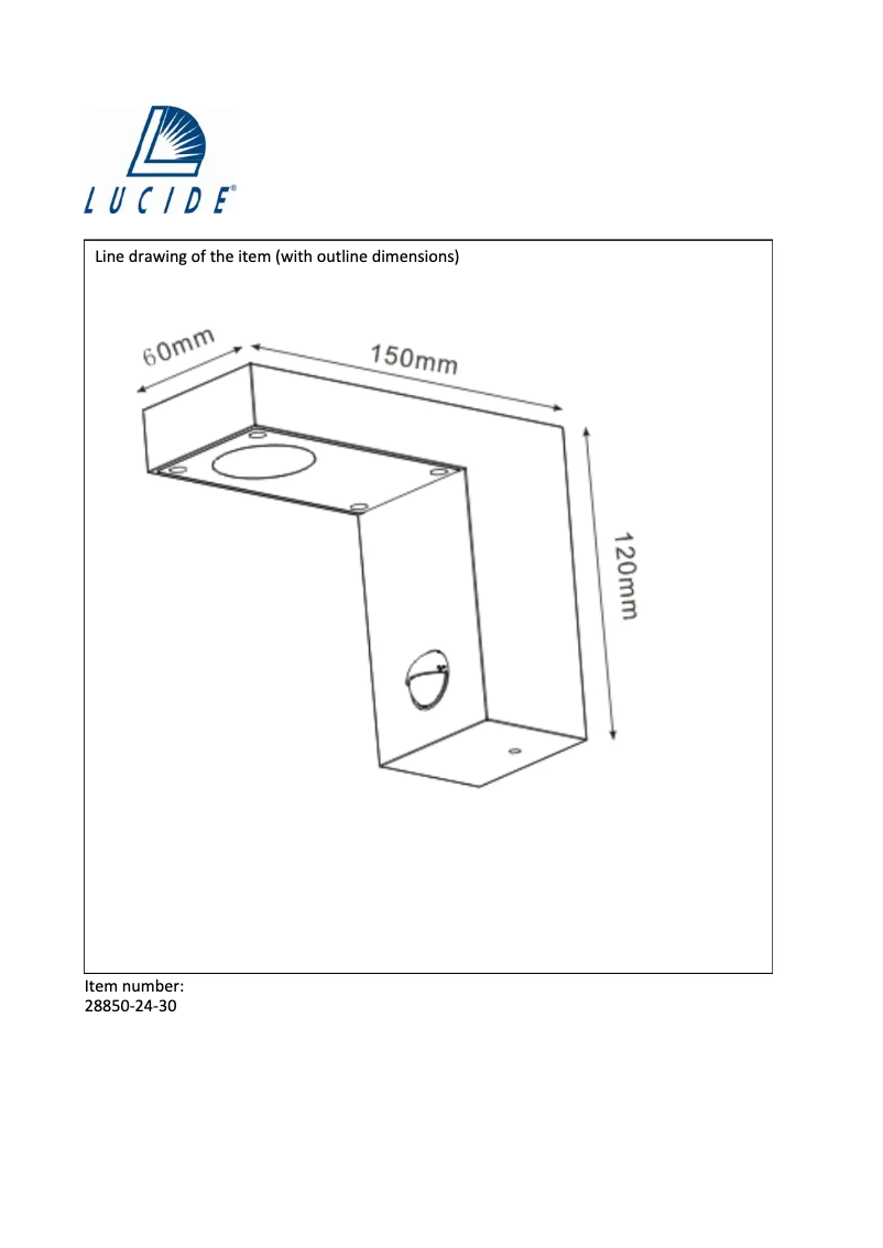 Page 1 de la notice Manuel utilisateur Lucide Texas 28850/24/30