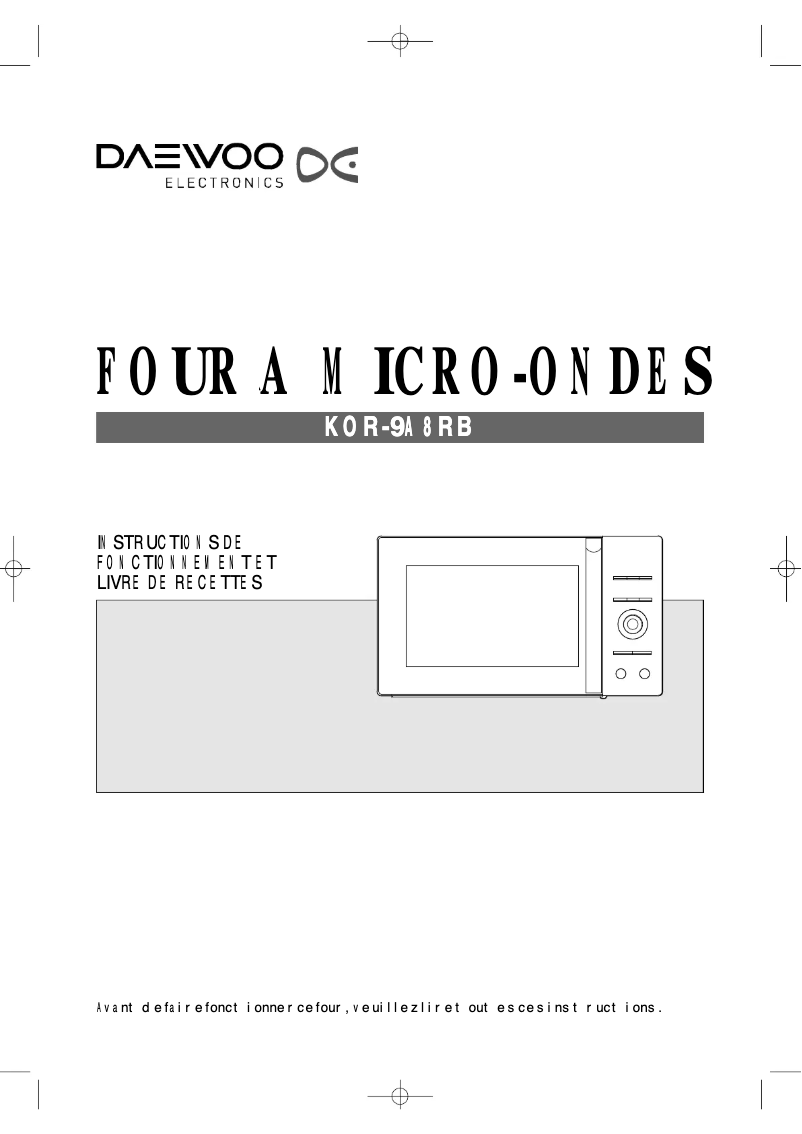 Página 1 del manual Manual de usuario Daewoo KOR-9A8RB